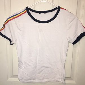 Rue 21 croptop with detail on sleeves